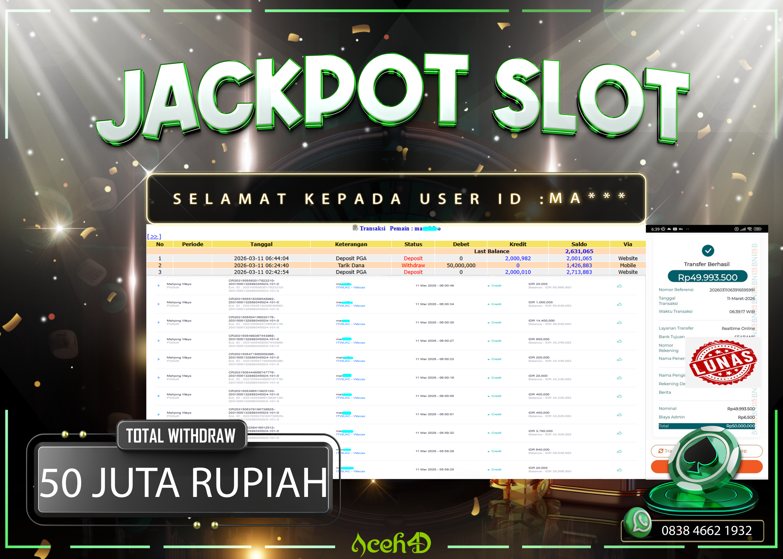 🔥🔥 JACKPOT HARI INI, KAMIS11-03-2026 🔥🔥